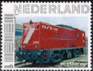 personalised stamp of The Netherlands with trains, trams, stations etc